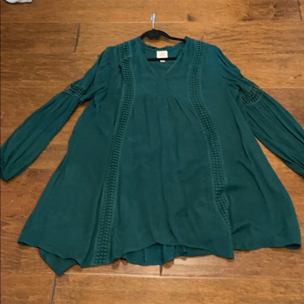 Knox rose green dress with slip